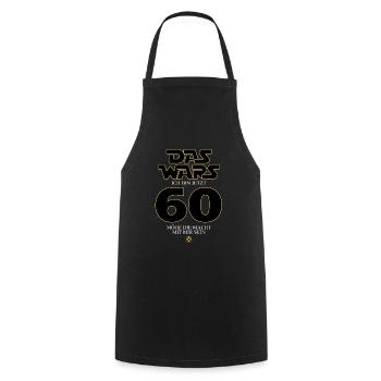 Ça y est, j’ai maintenant 60 ans - Tablier de cuisine - noir - Devant - AI Model Male 185 dark (185cm)