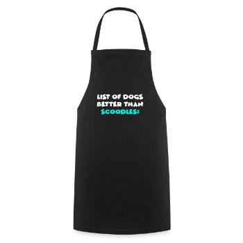 Les Scoodles - Tablier de cuisine - noir - Devant - AI Model Male 185 dark (185cm)