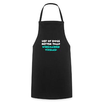 Vizslas à poil métallique - Tablier de cuisine - noir - Devant - AI Model Male 185 dark (185cm)