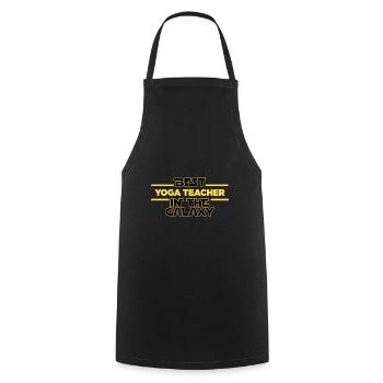 Best Yoga teacher in the galaxy Meditation - Cooking Apron - black - Front - AI Model Male 185 dark (185cm)