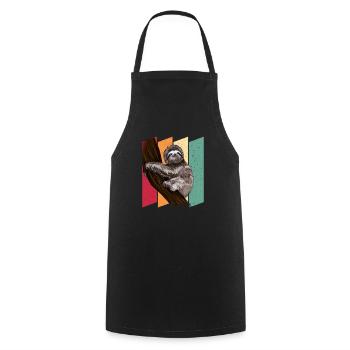 Sloth Vintage - Cooking Apron - black - Front - AI Model Male 185 dark (185cm)