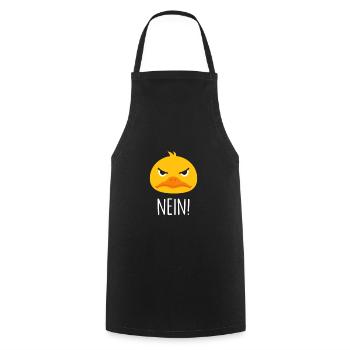 NEIN Ente - Kochschürze - Schwarz - Vorne - AI Model Male 185 dark (185cm)