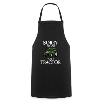 Excusez-moi, j’ai vu un tracteur agricole - Tablier de cuisine - noir - Devant - AI Model Male 185 dark (185cm)