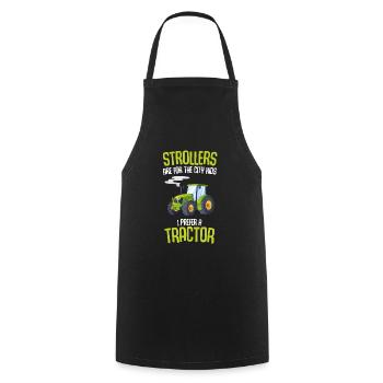 Je préfère un tracteur agricole - Tablier de cuisine - noir - Devant - AI Model Male 185 dark (185cm)