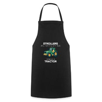 Je préfère un tracteur agricole - Tablier de cuisine - noir - Devant - AI Model Male 185 dark (185cm)