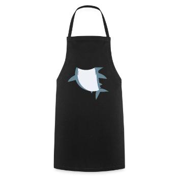 Funny Animal Shark Costume For Halloween - Cooking Apron - black - Front - AI Model Male 185 dark (185cm)