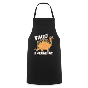 Cute Emergency Kawaii Dinosaur Animal Taco - Kochschürze - Schwarz - Vorne - AI Model Male 185 dark (185cm)
