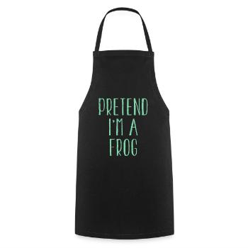 Funny Pretend I'm Frog Costume For Halloween - Cooking Apron - black - Front - AI Model Male 185 dark (185cm)