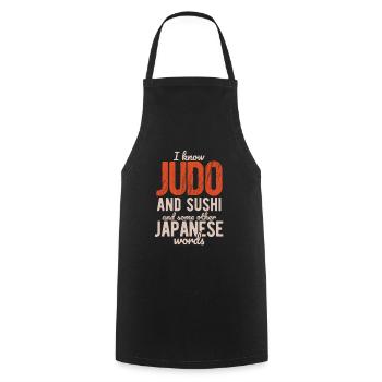 Japanischer Kampfsport Judo - Kochschürze - Schwarz - Vorne - AI Model Male 185 dark (185cm)