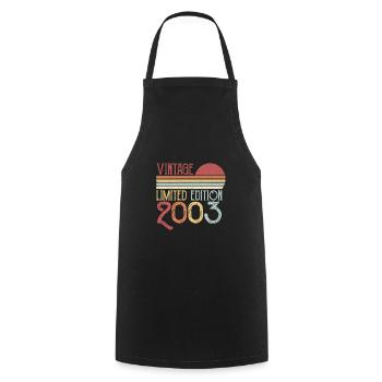 2003 Limited Edition - Cooking Apron - black - Front - AI Model Male 185 dark (185cm)