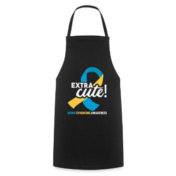 October Wear Blue Yellow Down Syndrome Awareness - Kochschürze - Schwarz - Vorne - AI Model Male 185 dark (185cm)