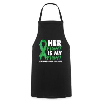 September Green Ribbon Lymphoma Cancer Awareness - Cooking Apron - black - Front - AI Model Male 185 dark (185cm)