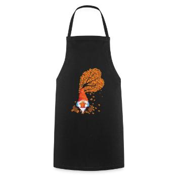 Pumpkin Gnomes Fall Thanksgiving Season Autumn - Cooking Apron - black - Front - AI Model Male 185 dark (185cm)