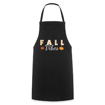 Pumpkin Fall Vibes Thanksgiving Season Autumn - Kochschürze - Schwarz - Vorne - AI Model Male 185 dark (185cm)