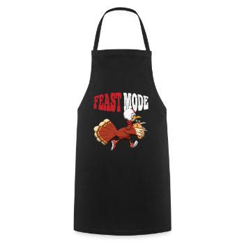 Rugby Turkey Feast Football Fan Thanksgiving - Cooking Apron - black - Front - AI Model Male 185 dark (185cm)