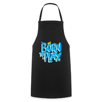 Born to Play Games Outfit - Cooking Apron - black - Front - AI Model Male 185 dark (185cm)
