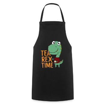 Tea Rex Time Outfit - Kochschürze - Schwarz - Vorne - AI Model Male 185 dark (185cm)