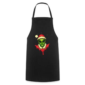 Alien Santa Outfit - Kochschürze - Schwarz - Vorne - AI Model Male 185 dark (185cm)