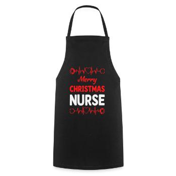 Nurse Christmas - Kochschürze - Schwarz - Vorne - AI Model Male 185 dark (185cm)