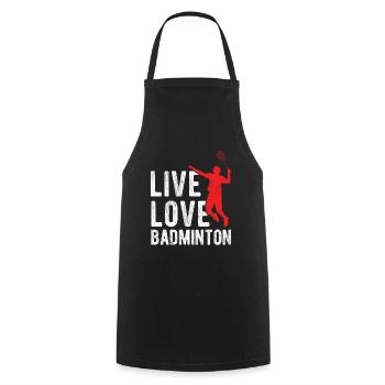 Badminton - Kochschürze - Schwarz - Vorne - AI Model Male 185 dark (185cm)
