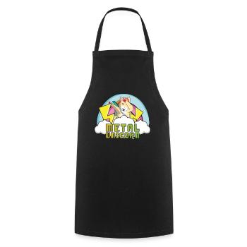 Dabbing Dab Licorne Arc-en-ciel Metal Musique Heavy Rock - Tablier de cuisine - noir - Devant - AI Model Male 185 dark (185cm)