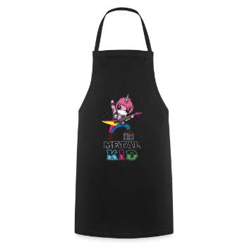 Rocker Licorne Guitare Métal Kid Musique Heavy Rock - Tablier de cuisine - noir - Devant - AI Model Male 185 dark (185cm)