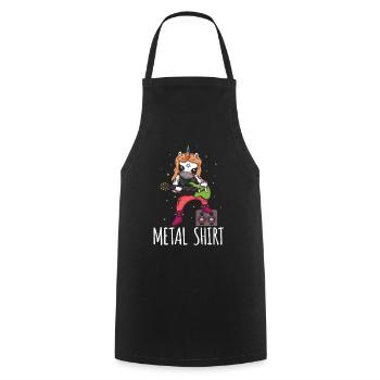 Guitare Metal Musique Heavy Rock Rocker Licorne - Tablier de cuisine - noir - Devant - AI Model Male 185 dark (185cm)