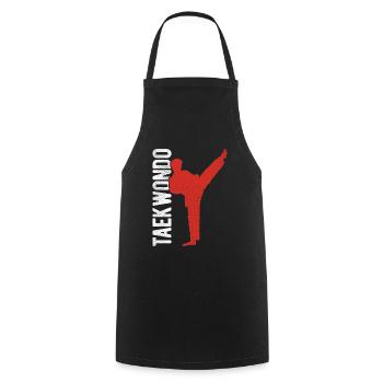 Koreanischer Kampfsport Taekwondo - Kochschürze - Schwarz - Vorne - AI Model Male 185 dark (185cm)