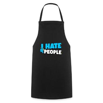 I Hate People Retro - Cooking Apron - black - Front - AI Model Male 185 dark (185cm)