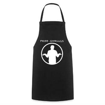 Free shrug of the shoulders | funny sayings, fun - Cooking Apron - black - Front - AI Model Male 185 dark (185cm)