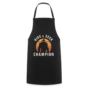 Bigfoot Hide and Seek Champion - Cooking Apron - black - Front - AI Model Male 185 dark (185cm)