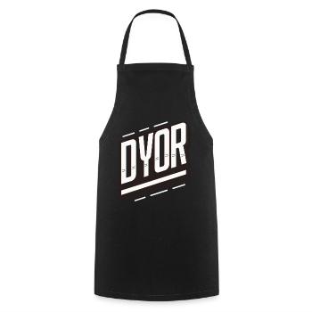 DYOR recherchieren Sie selbst - Kochschürze - Schwarz - Vorne - AI Model Male 185 dark (185cm)