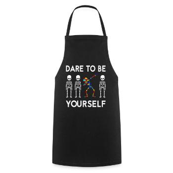 Autism - Cooking Apron - black - Front - AI Model Male 185 dark (185cm)