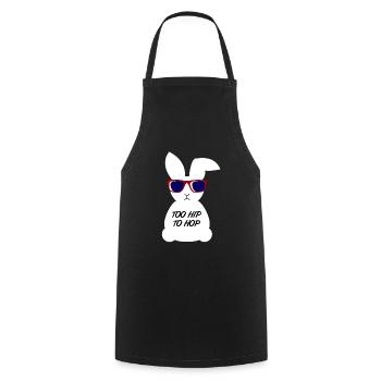 Too Hip to Hop - Cooking Apron - black - Front - AI Model Male 185 dark (185cm)