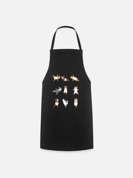 Yoga Meerschwein Meditation Yogi Namaste Geschenk - Kochschürze - Schwarz