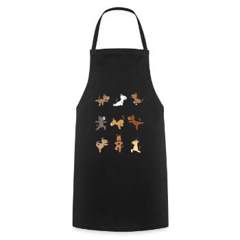 Cadeau de méditation yoga cheval Yogi Namaste - Tablier de cuisine - noir - Devant - AI Model Male 185 dark (185cm)