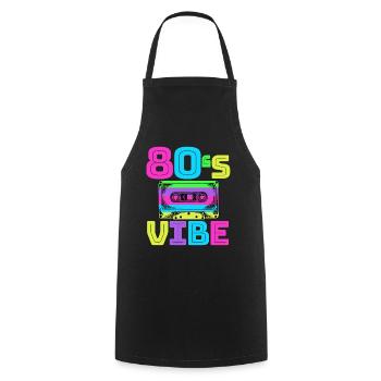 80s Vibe - Retro Vintage 80er Jahre Musik Geschenk - Kochschürze - Schwarz - Vorne - AI Model Male 185 dark (185cm)