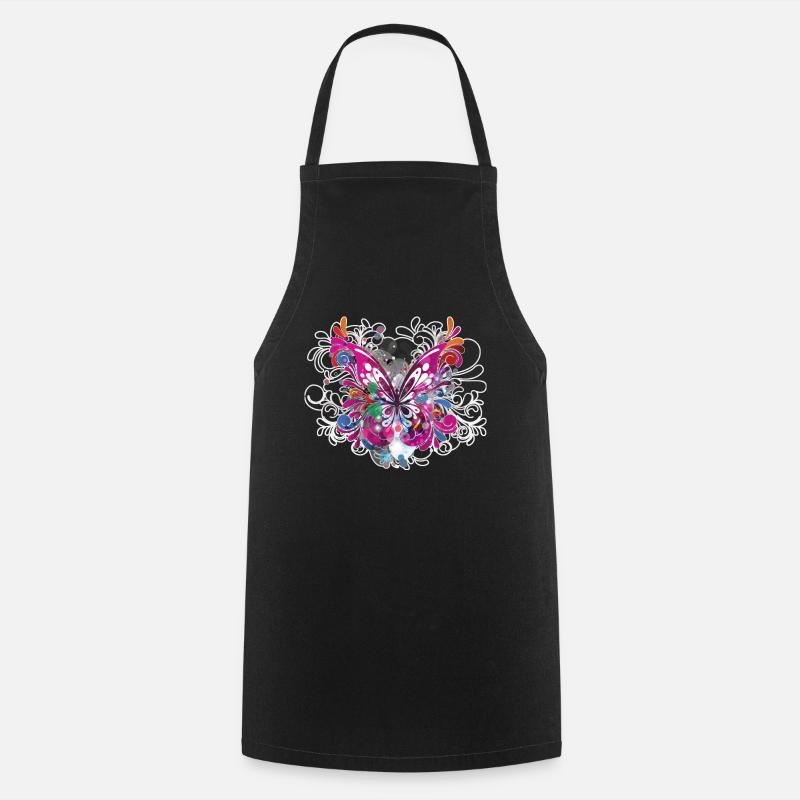 Butterfly butterfly - Cooking Apron - black
