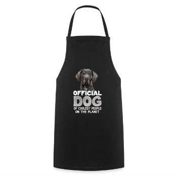 Deutsche Dogge Hund - Kochschürze - Schwarz - Vorne - AI Model Male 185 dark (185cm)
