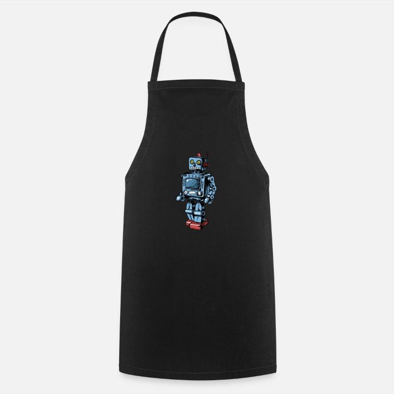 robot - Cooking Apron - black