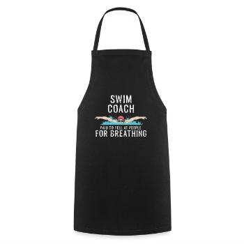 Schwimmlehrer Schwimmtrainer Geschenk Schwimmer - Kochschürze - Schwarz - Vorne - AI Model Male 185 dark (185cm)