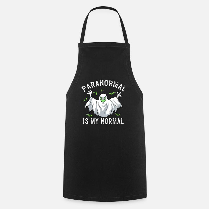 Paranormal est mon cadeau normal pour Halloween - Tablier de cuisine - noir