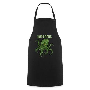 Hoptopus Funny octopus hops beer gift - Cooking Apron - black - Front - AI Model Male 185 dark (185cm)