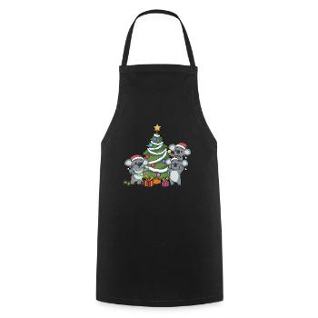 Koala Christmas Funny Christmas Gift - Tablier de cuisine - noir - Devant - AI Model Male 185 dark (185cm)
