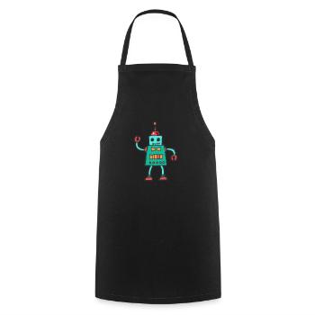 robot - Tablier de cuisine - noir - Devant - AI Model Male 185 dark (185cm)