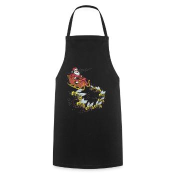 Bee Christmas - Cooking Apron - black - Front - AI Model Male 185 dark (185cm)