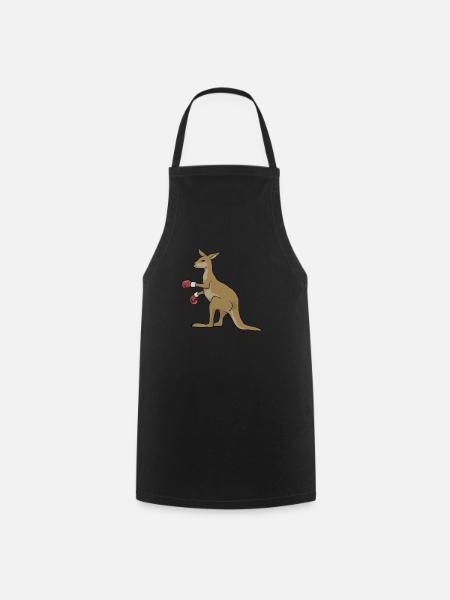 Känguru Boxen - Kochschürze - Schwarz
