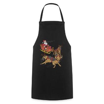 Berger allemand - Tablier de cuisine - noir - Devant - AI Model Male 185 dark (185cm)