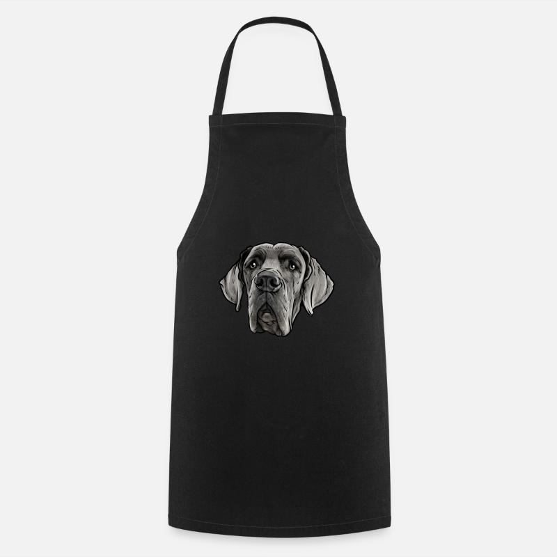 Great Dane dog - Cooking Apron - black