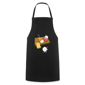 Sushi Sleep Walking, Sushi Shirt, Sushi - Tablier de cuisine - noir - Devant - AI Model Male 185 dark (185cm)
